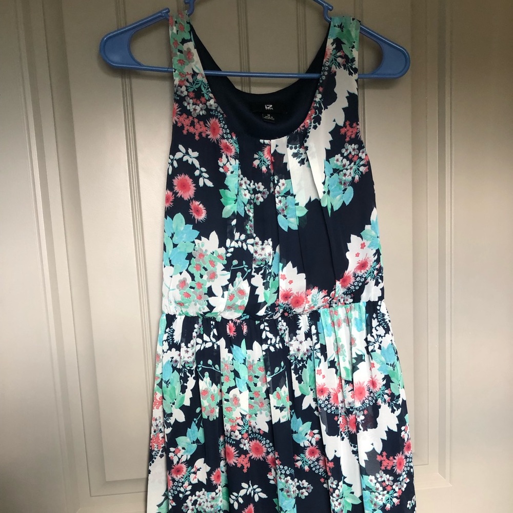 Blue floral dress size medium